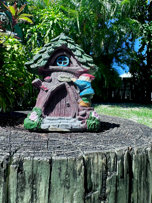 Gnome at Home Tree Dwelling