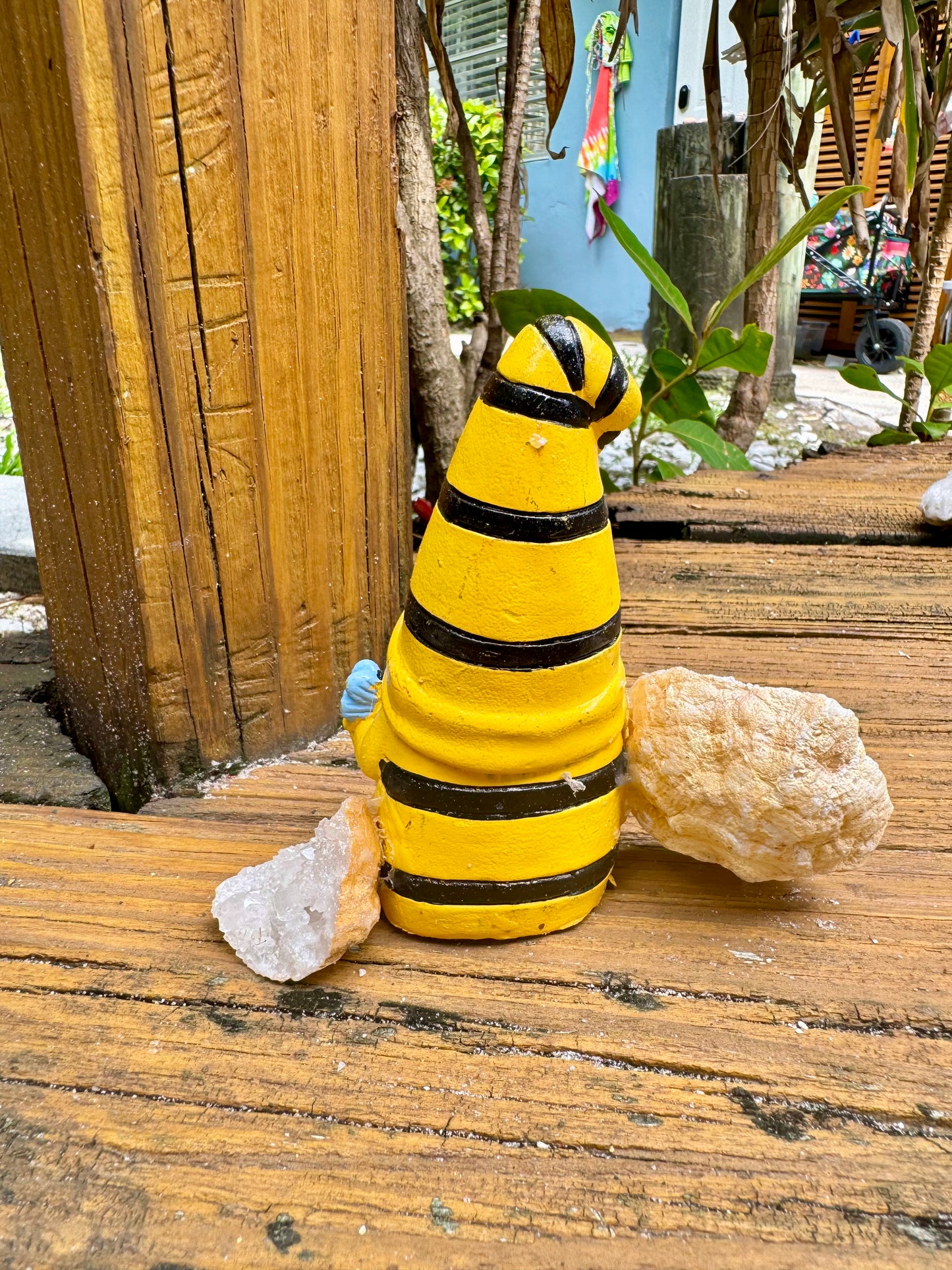 Crystal Bee Keeper Gnome