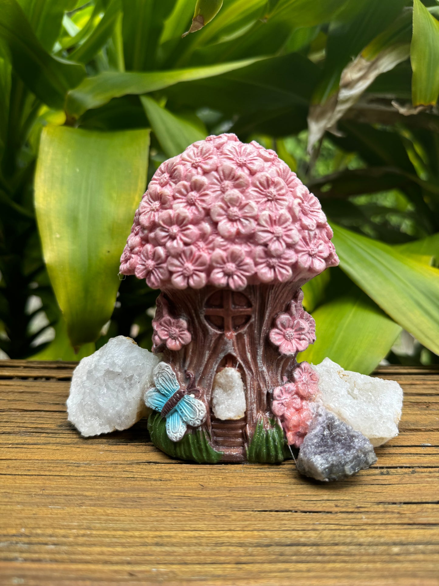 Pink Flowering Tree Crystal Fairy Cottage