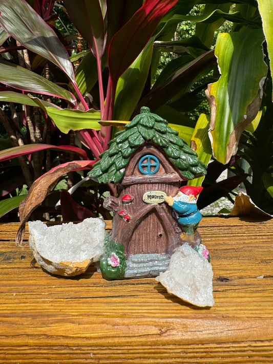 Gnome Working on His Home