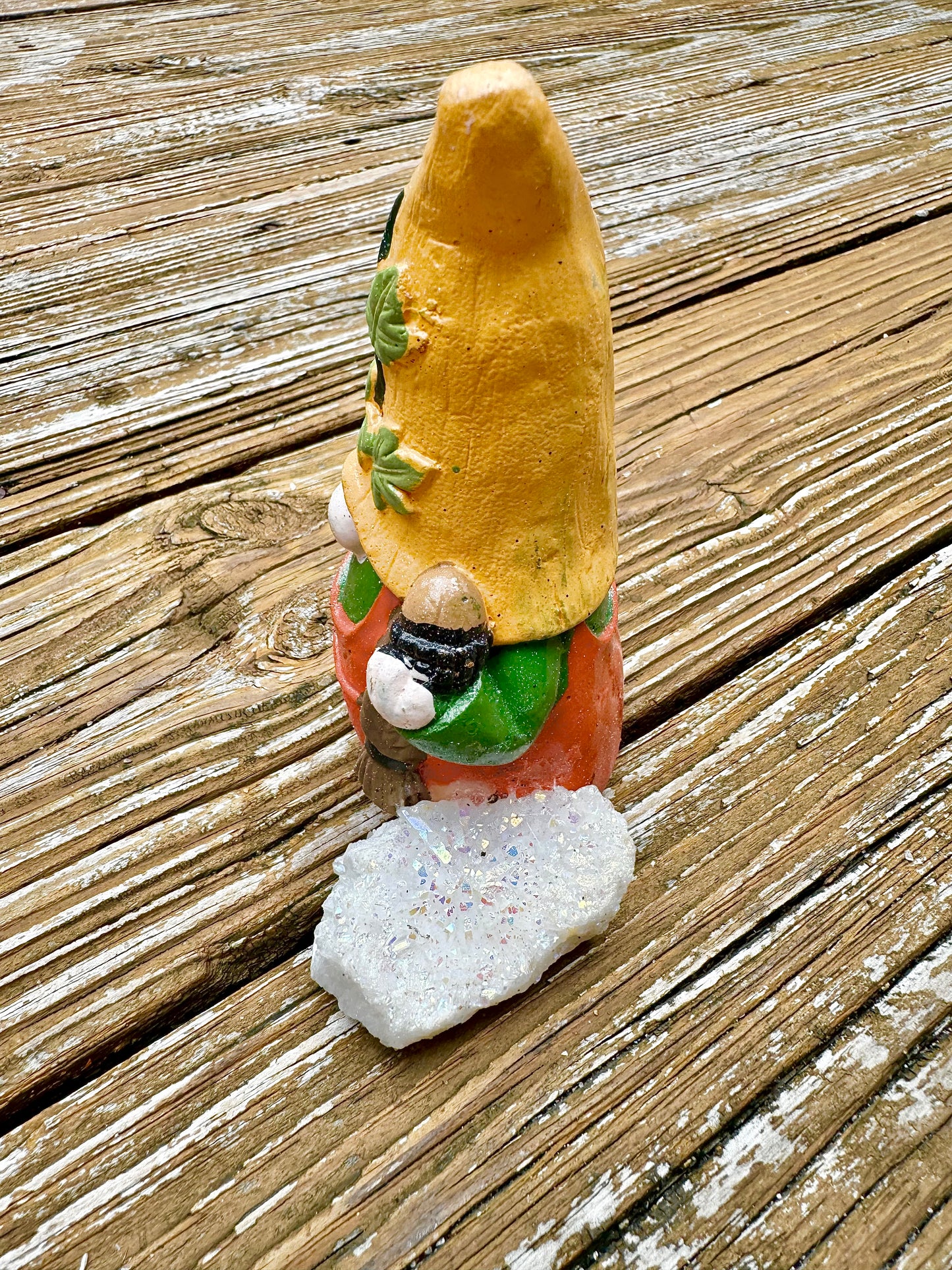 Crystal Acorn Keeper Gnome with Braids