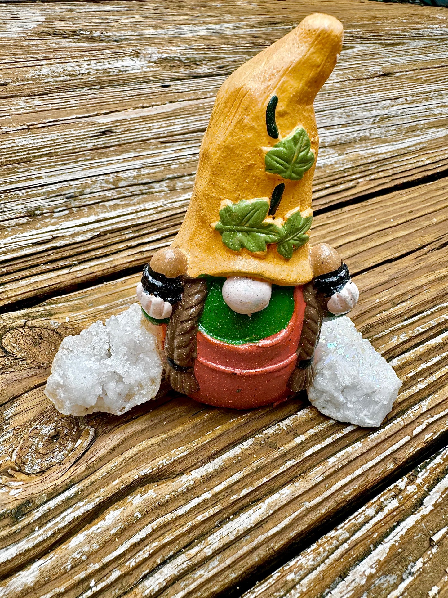 Crystal Acorn Keeper Gnome with Braids