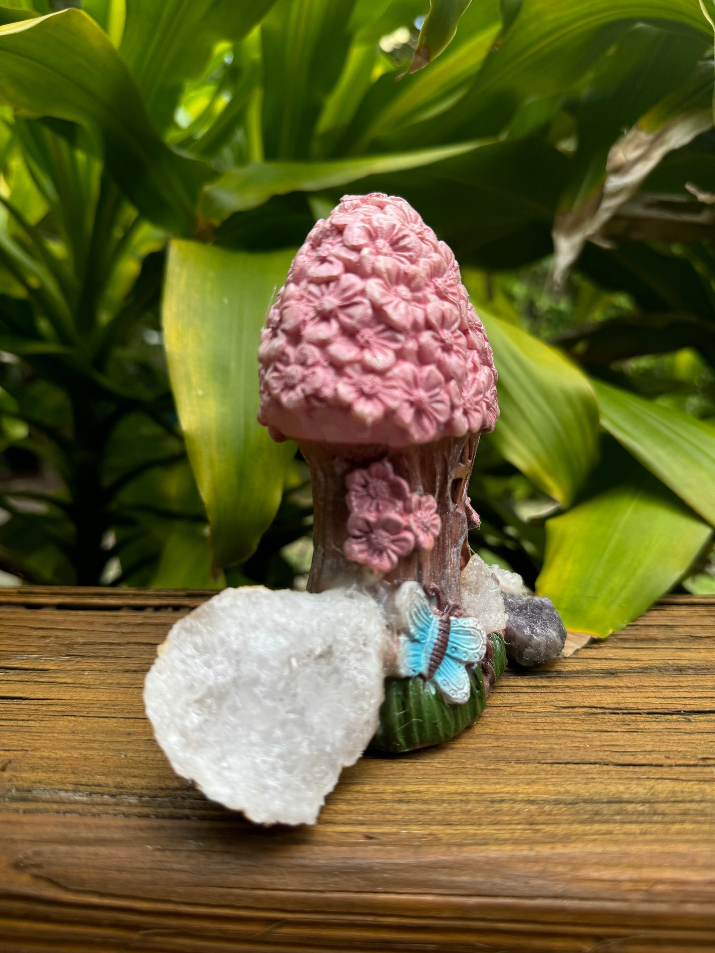 Pink Flowering Tree Crystal Fairy Cottage