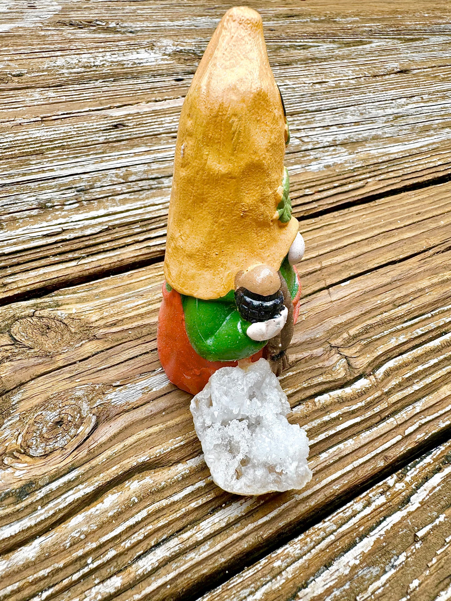 Crystal Acorn Keeper Gnome with Braids