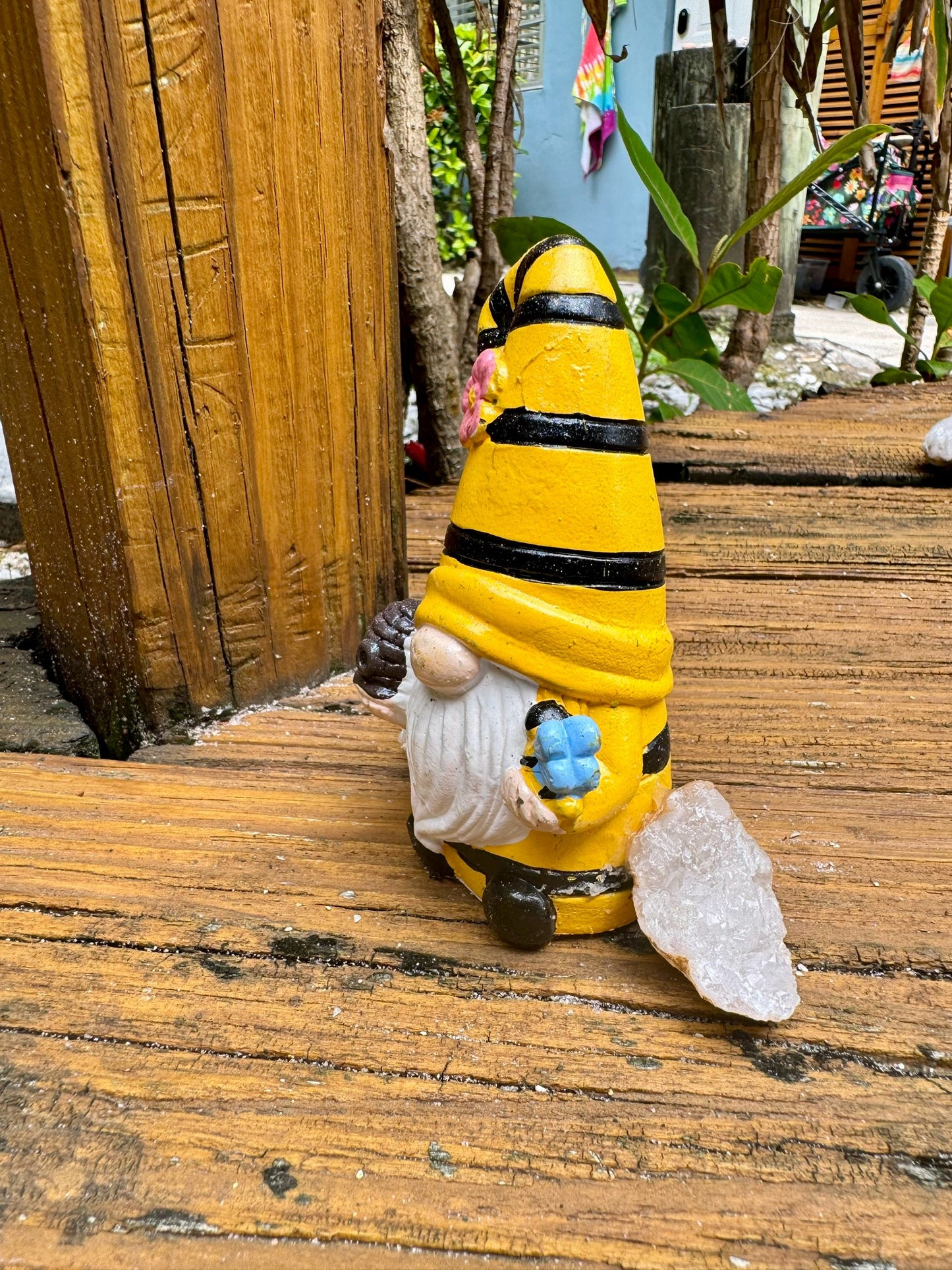 Crystal Bee Keeper Gnome